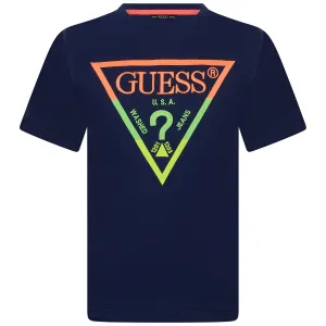 Guess Boys T-Shirt - Embroidered Logo Jersey T-Shirt