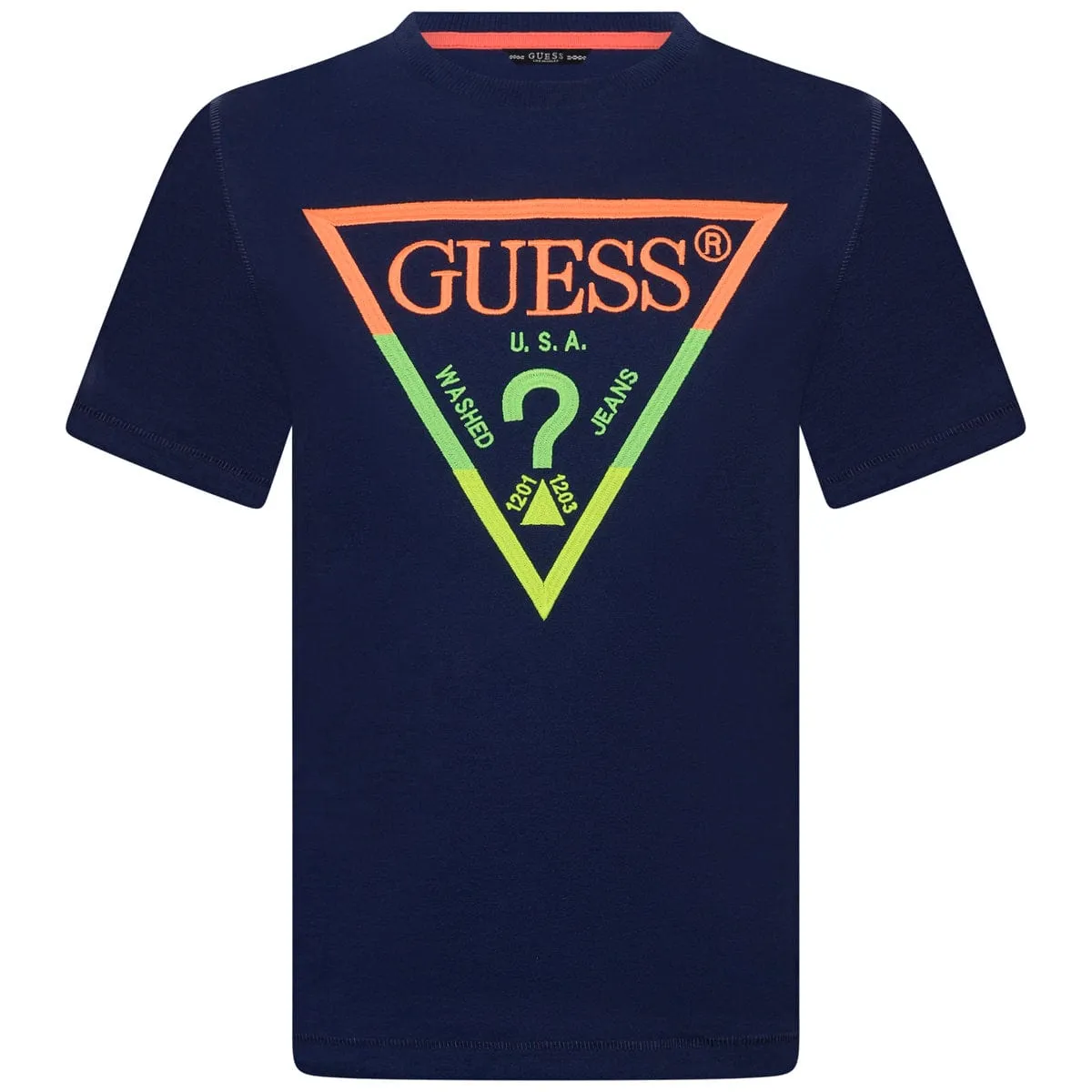 Guess Boys T-Shirt - Embroidered Logo Jersey T-Shirt