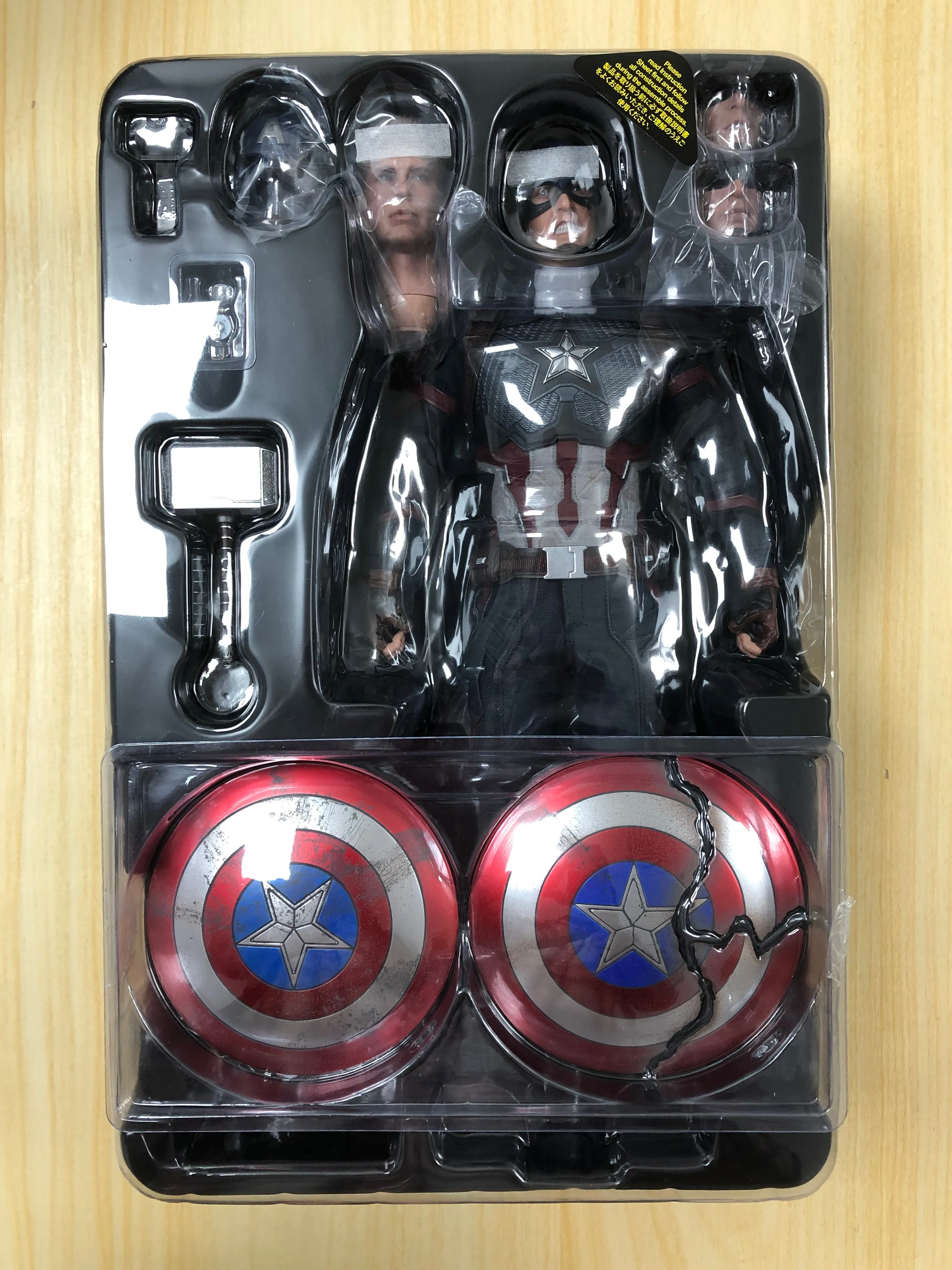 Hottoys Hot Toys 1/6 Scale MMS536 MMS 536 Avengers Endgame Captain America Chris Evans Action Figure USED