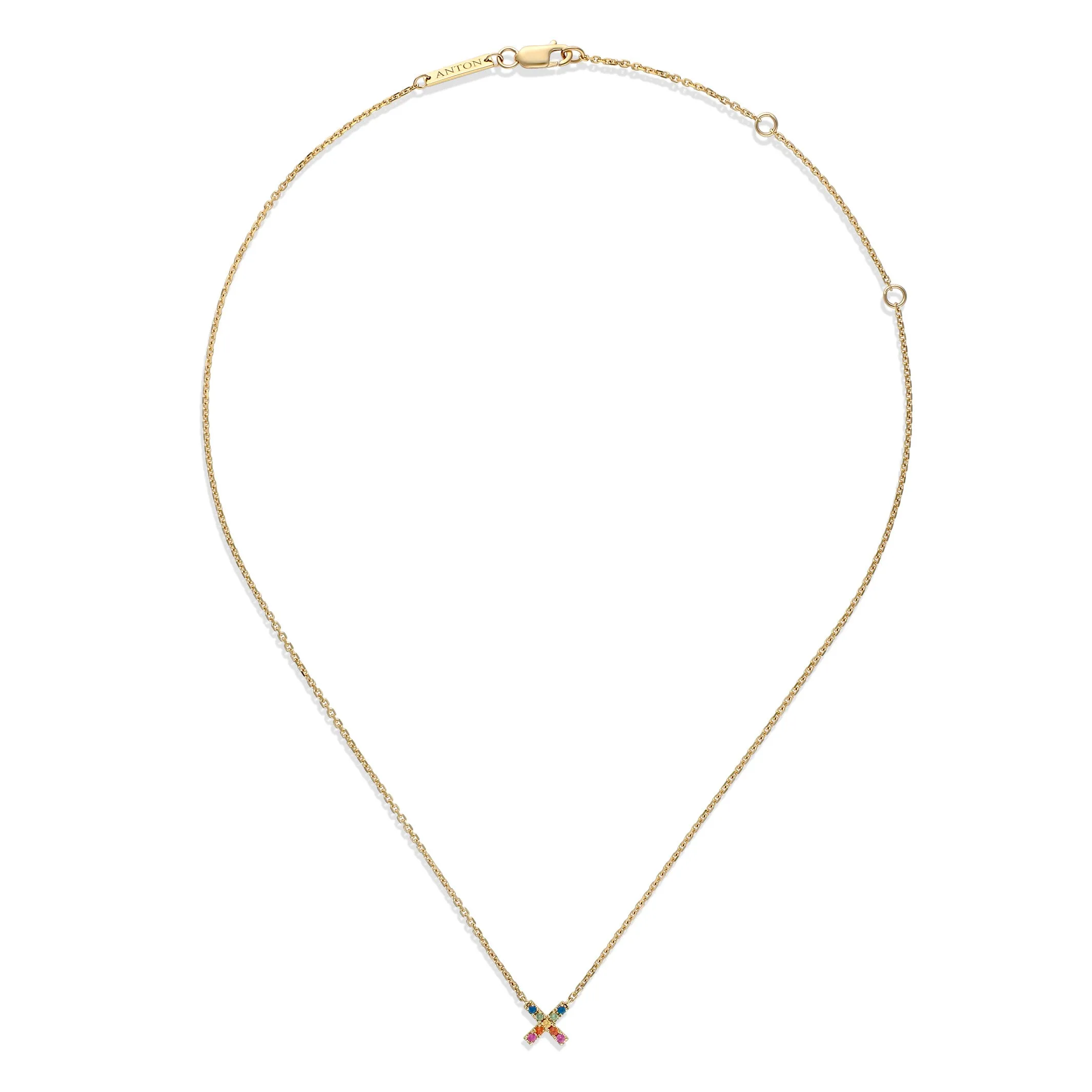 Icon Kiss Rainbow Necklace | White Gold