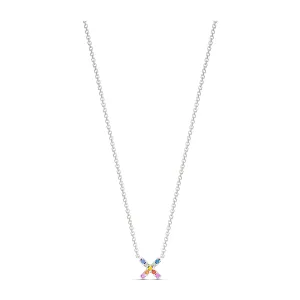 Icon Kiss Rainbow Necklace | White Gold