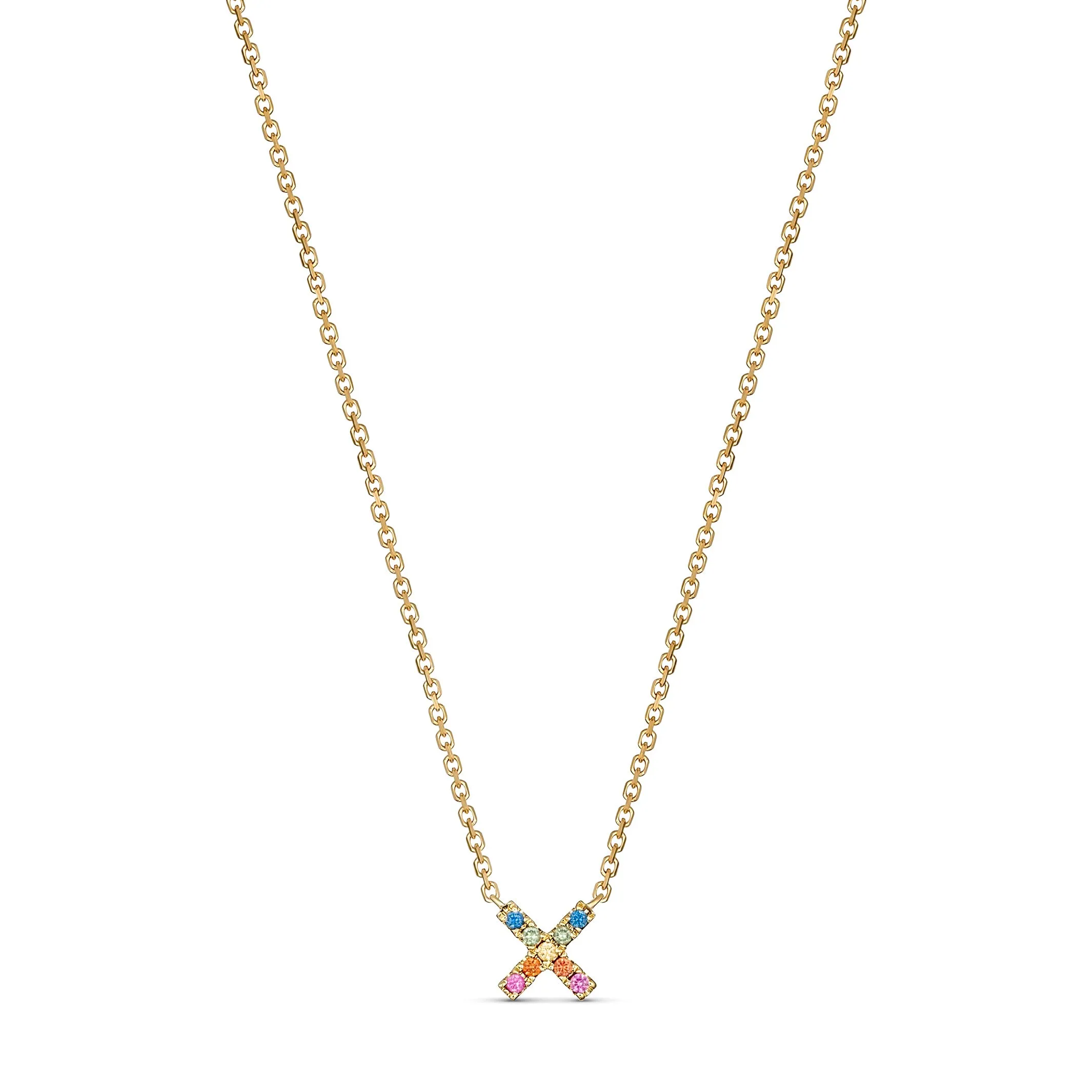 Icon Kiss Rainbow Necklace | White Gold