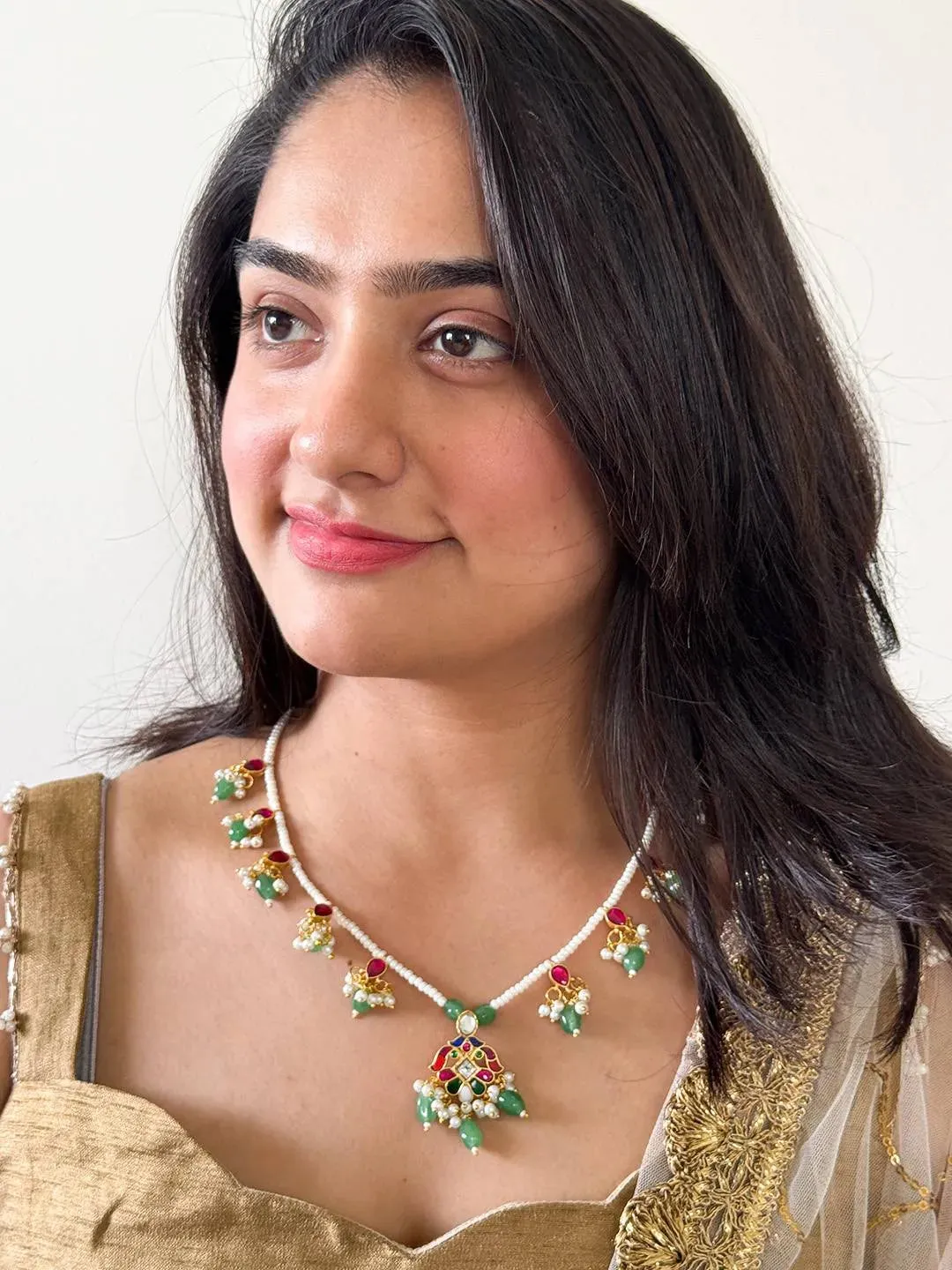 Jadau Kundan Stones Pendant Necklace