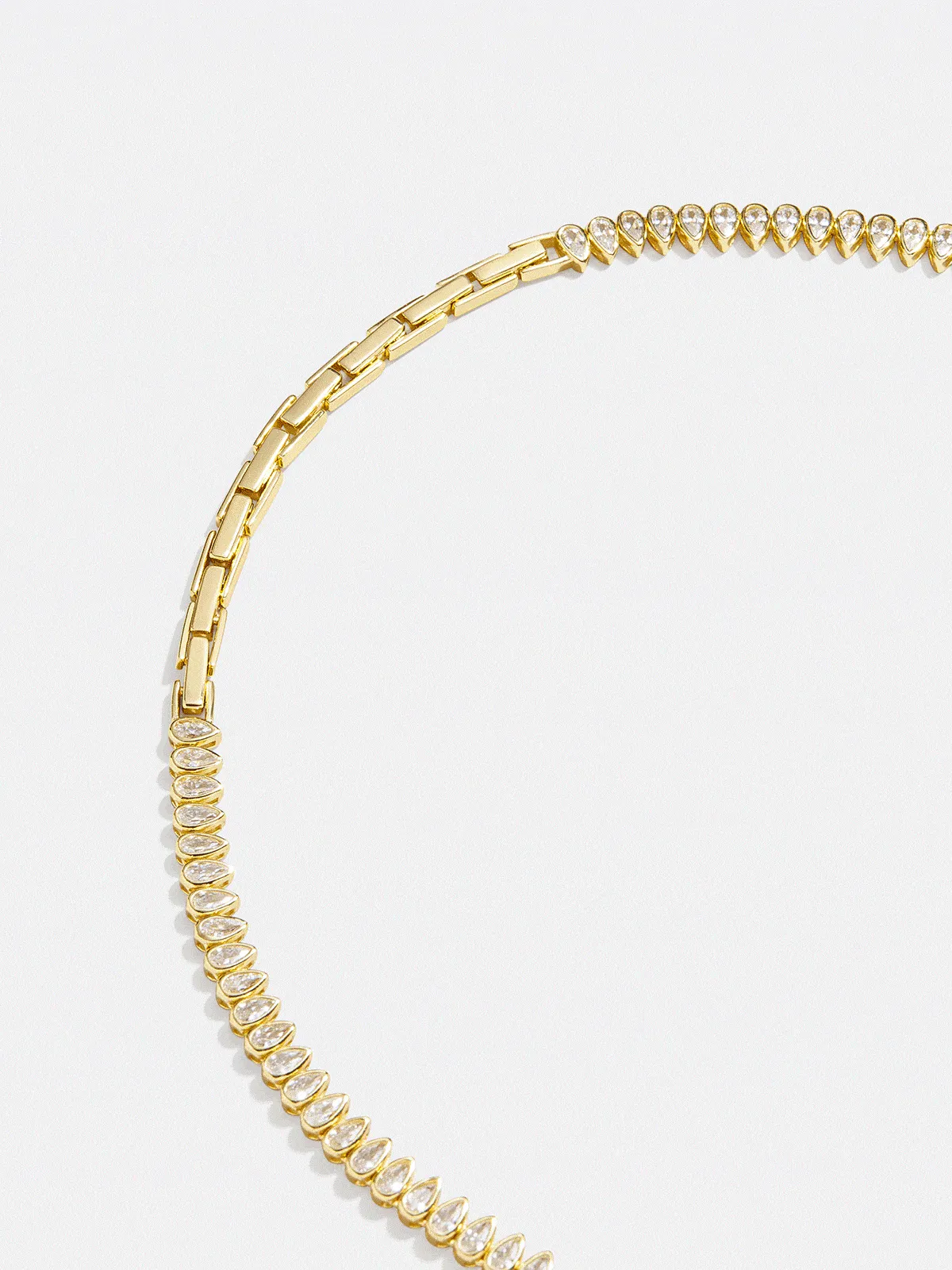 Julia 18K Gold Adjustable Tennis Necklace - Gold/Pavé