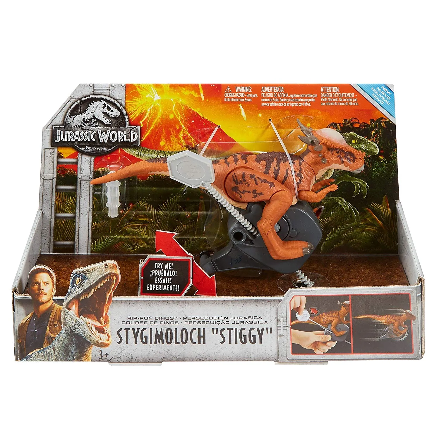 Jurassic World Rip-run Dinos Stygimoloch Figure