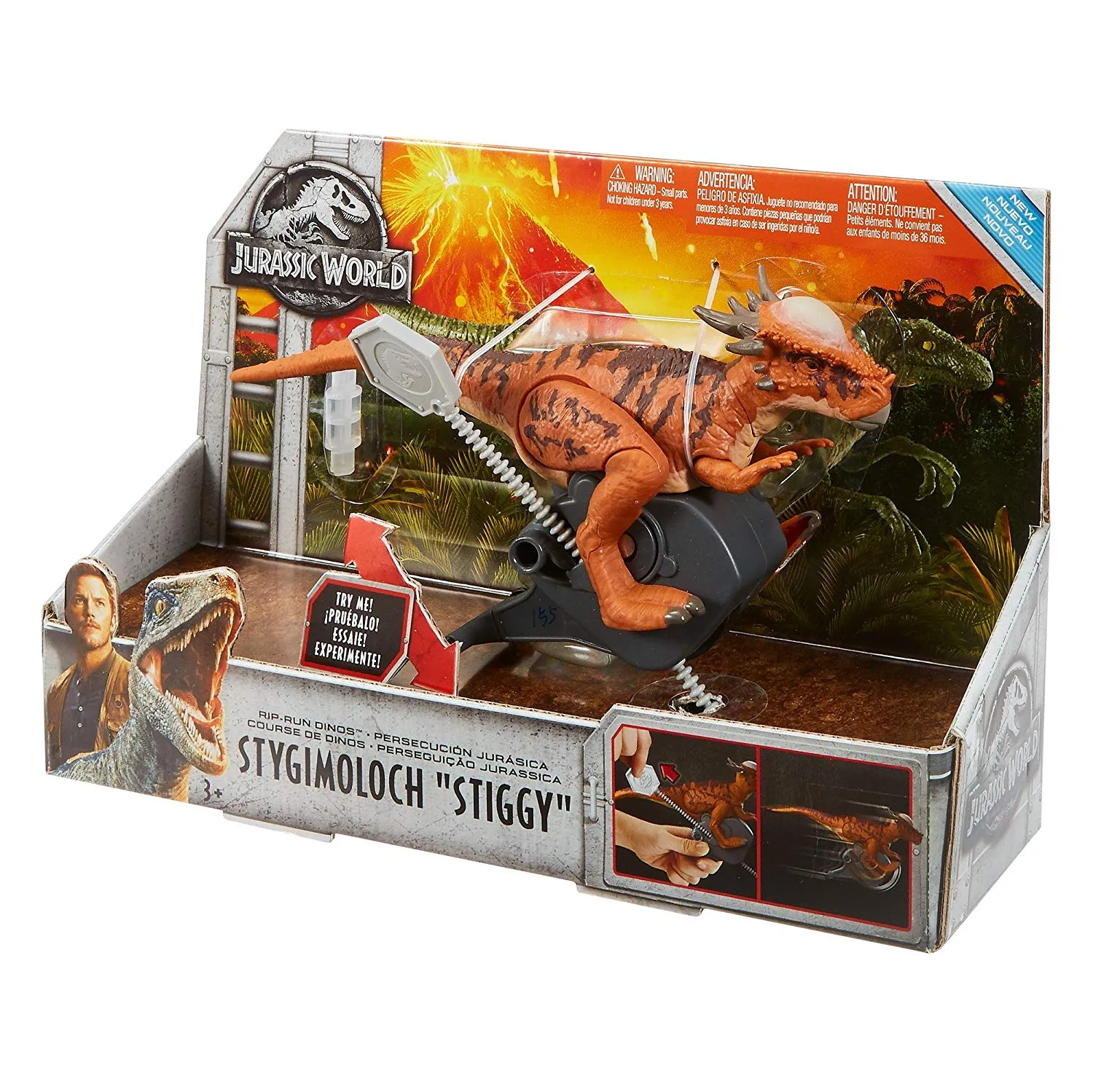 Jurassic World Rip-run Dinos Stygimoloch Figure