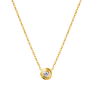 Kids Step Bezel Solitaire Necklace