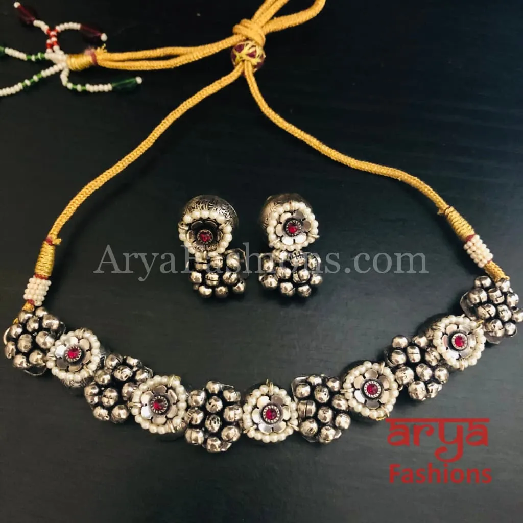 Kundan Golden Beads Choker Necklace/ Rajwadi Kundan Choker