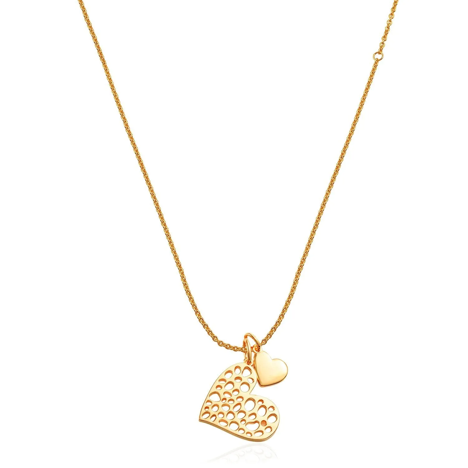 Lattice Heart Charm Necklace