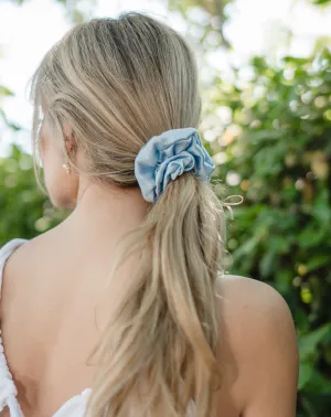 Light Blue Anabel Pure Silk Scrunchie