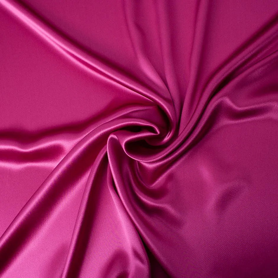 Magenta Pink Pure Silk Satin