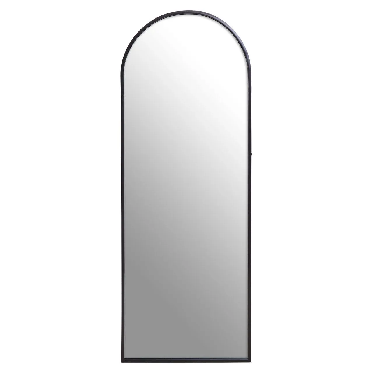 Matte Black Edge Tall Arched Wall Mirror - 170cm