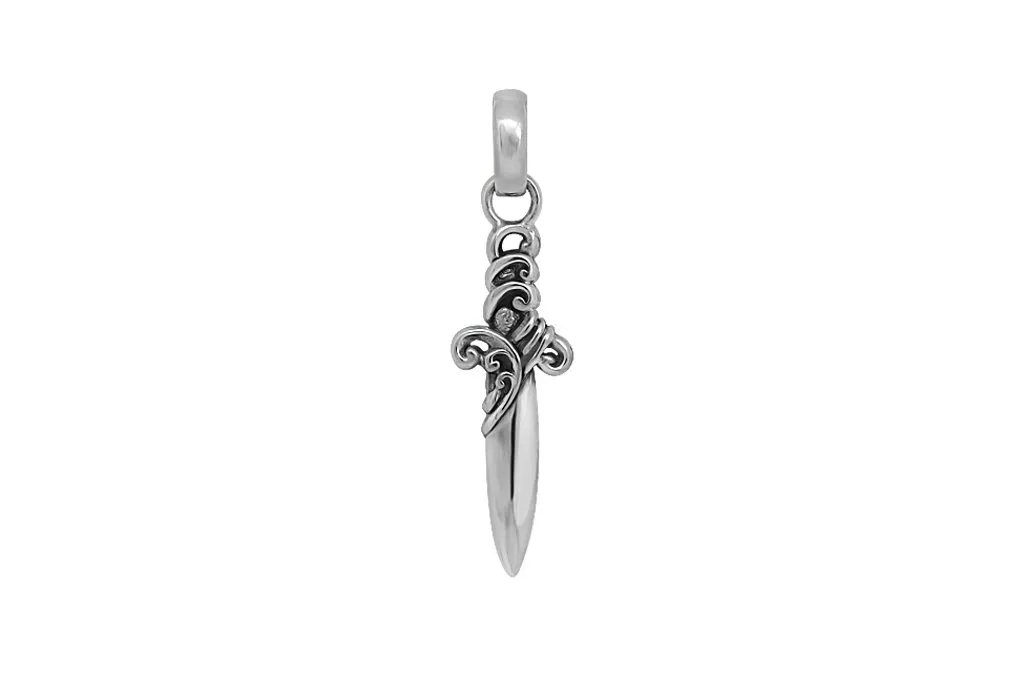 Men's Silver Dagger Pendant