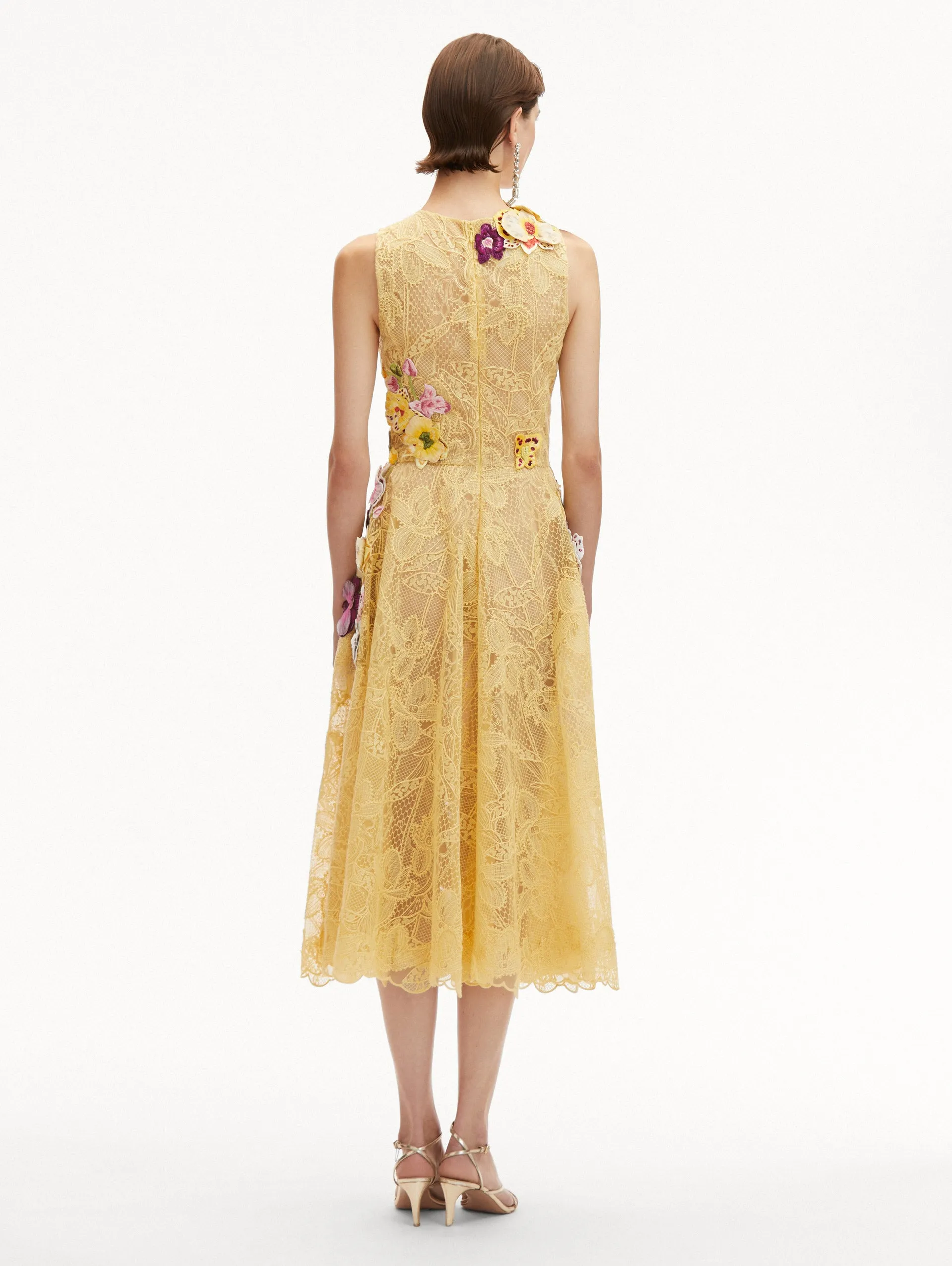 Orchid Embroidered Picot Lace Dress