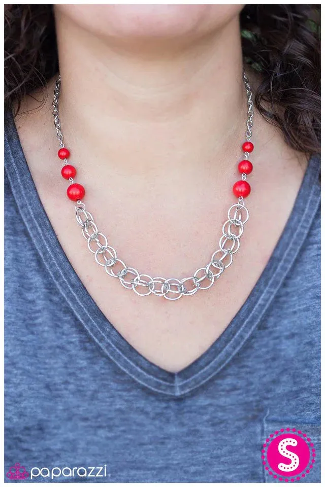 Paparazzi Necklace ~ Divine Grace - Red