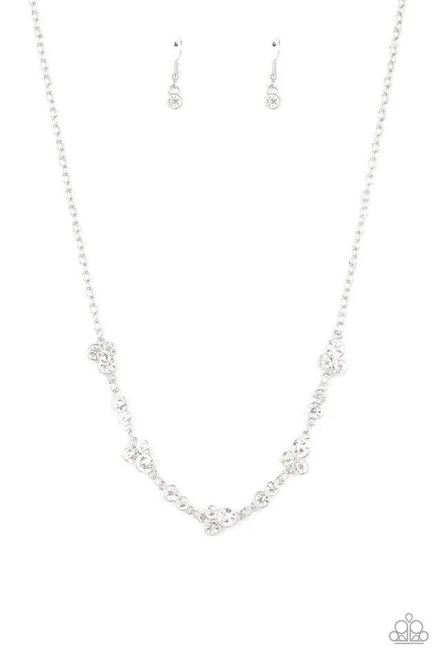 Paparazzi Necklace ~ Gorgeously Glistening - White