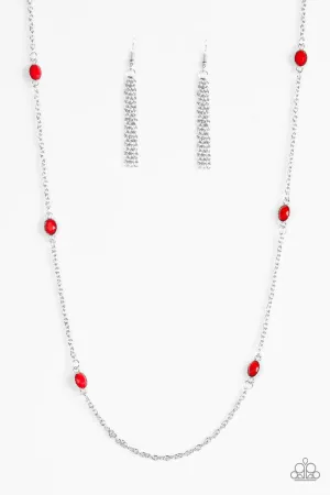 Paparazzi Necklace ~ In Season - Red