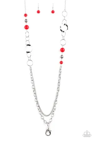 Paparazzi Necklace ~ Modern Motley - Red