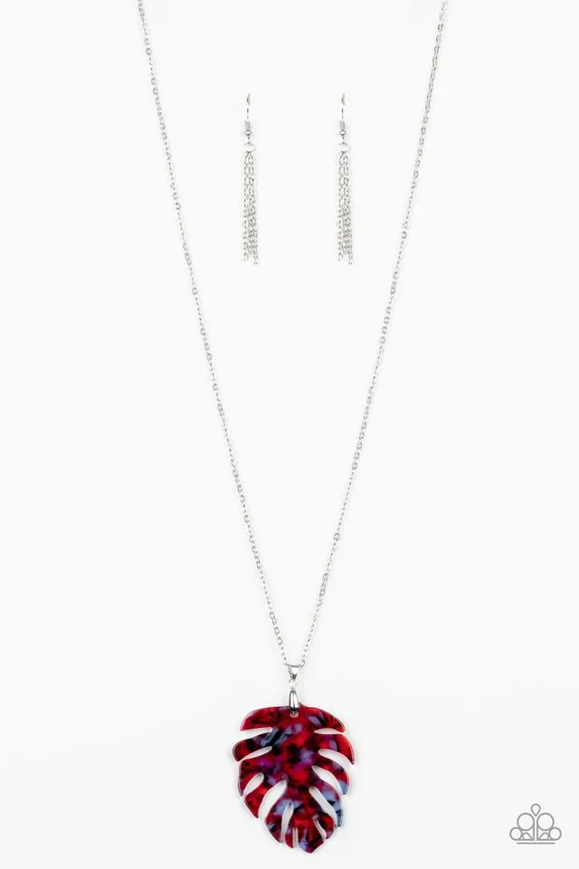 Paparazzi Necklace ~ Prismatic Palms - Red