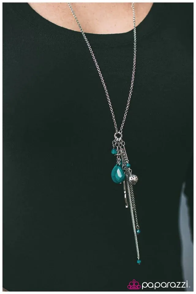 Paparazzi Necklace ~ Sky High - Blue