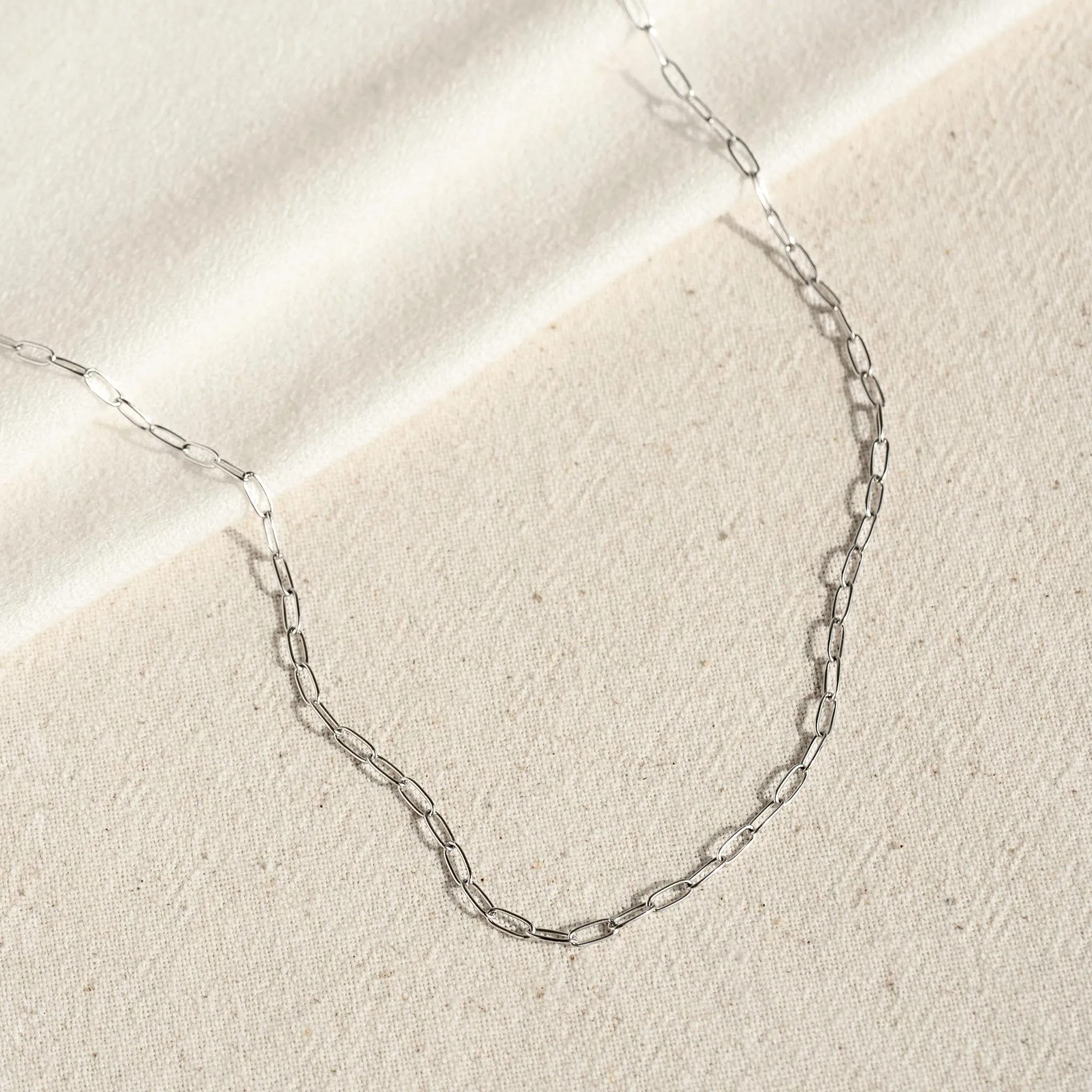 Paperclip Necklace Silver