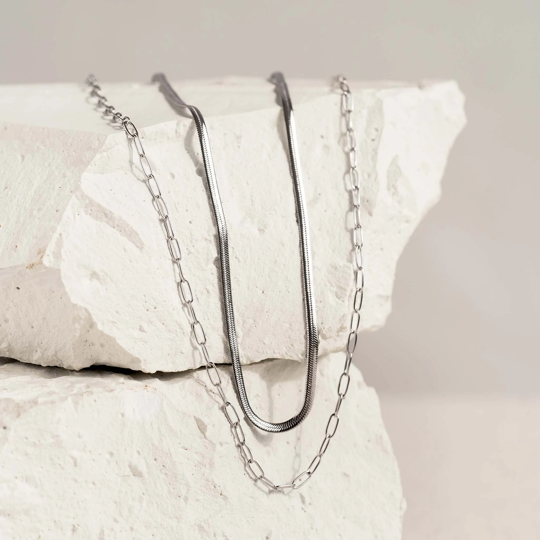 Paperclip Necklace Silver