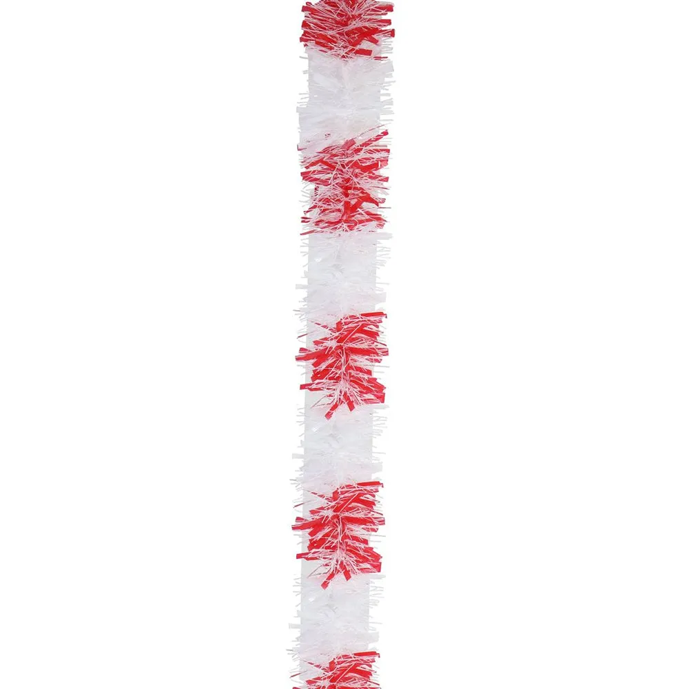 Peppermint Tinsel Mixed Cut Red-White | 2m