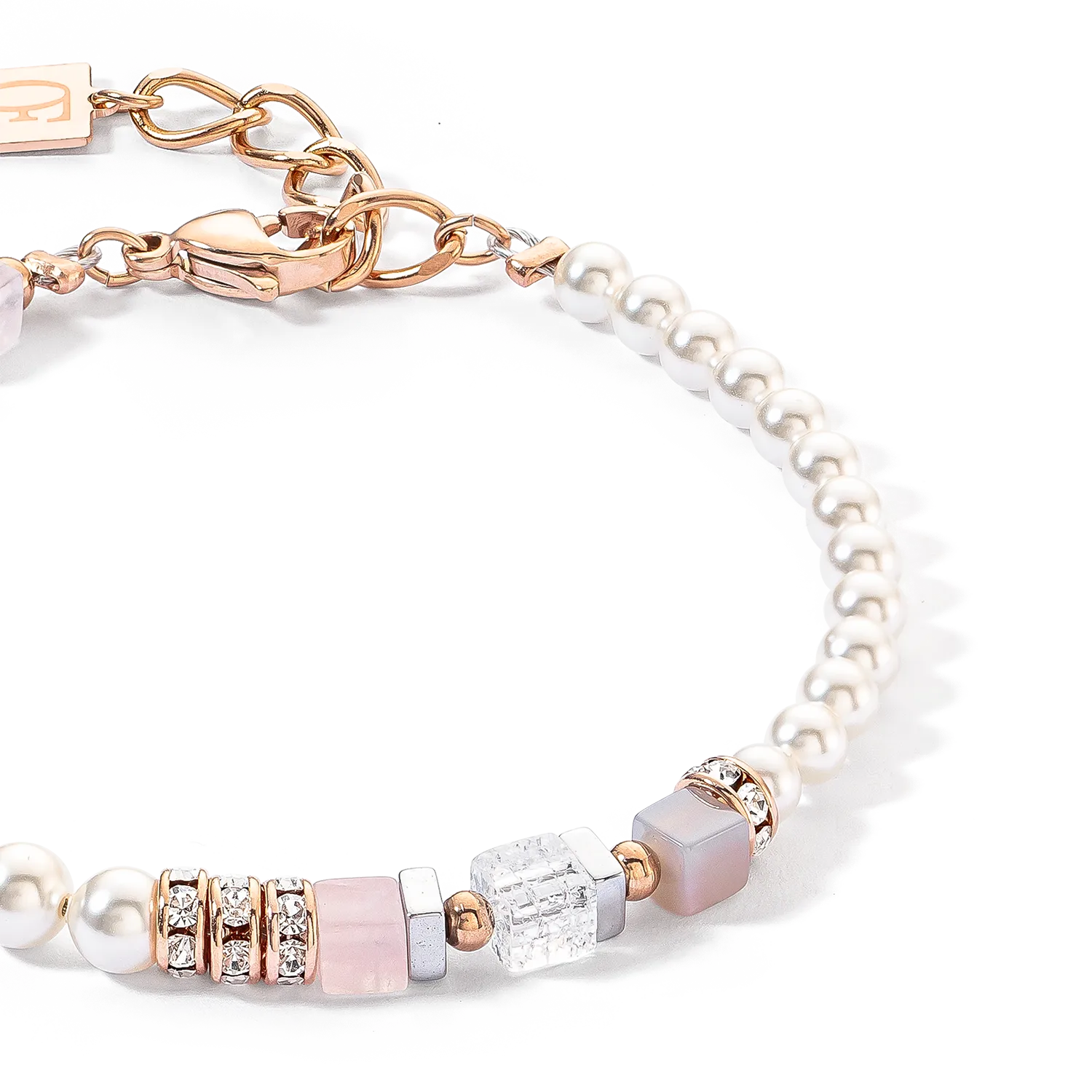 Precious Fusion Offset bracelet rose gold-ice pink