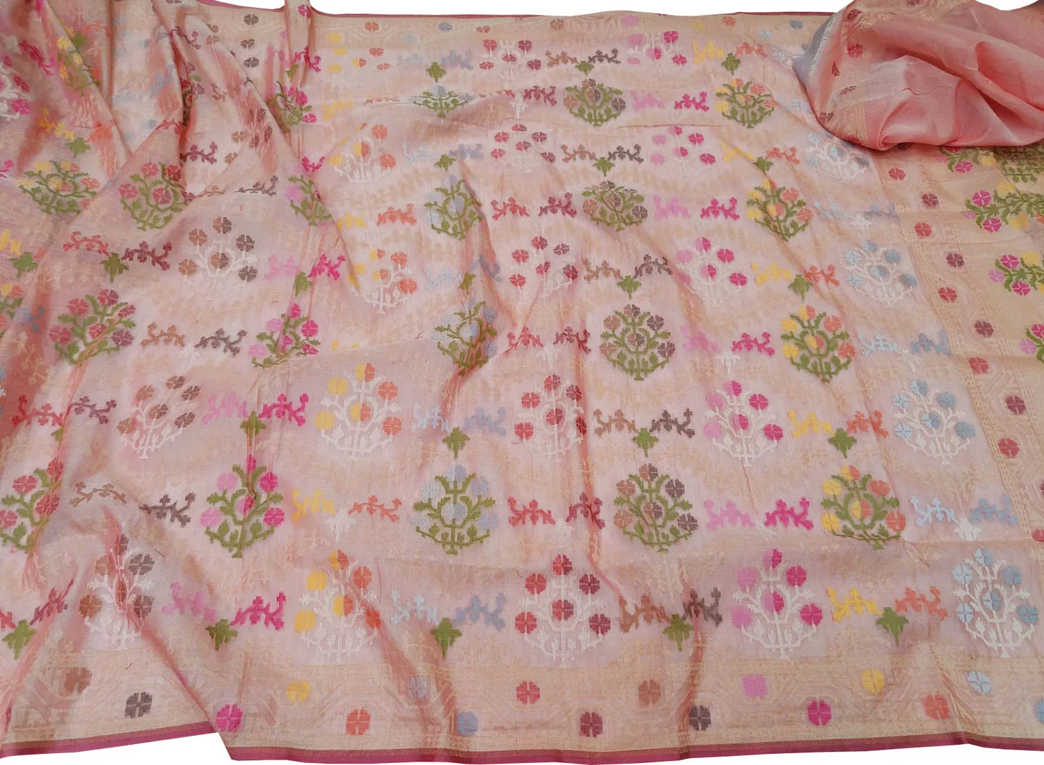 Pretty in Pink: Banarasi Handloom Cotton Saree