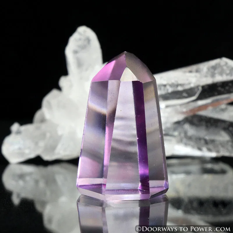 Raspberry Rose Aura Quartz Crystal Point 'Adoration'