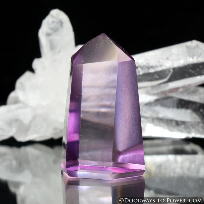 Raspberry Rose Aura Quartz Crystal Point 'Adoration'