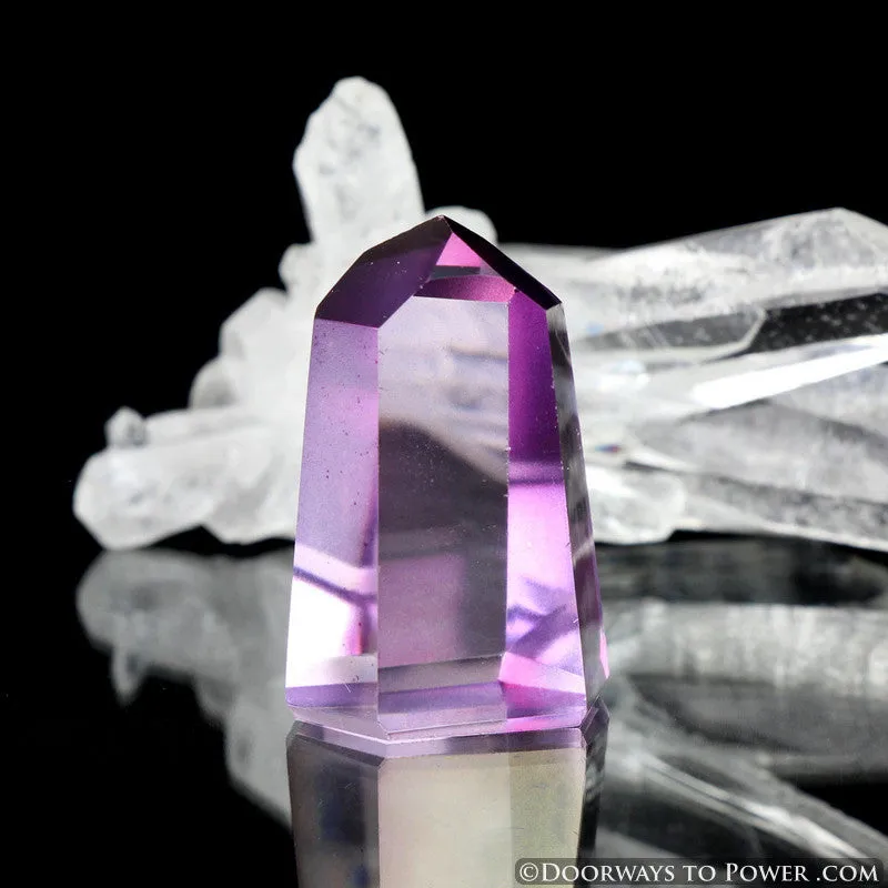 Raspberry Rose Aura Quartz Crystal Point 'Adoration'