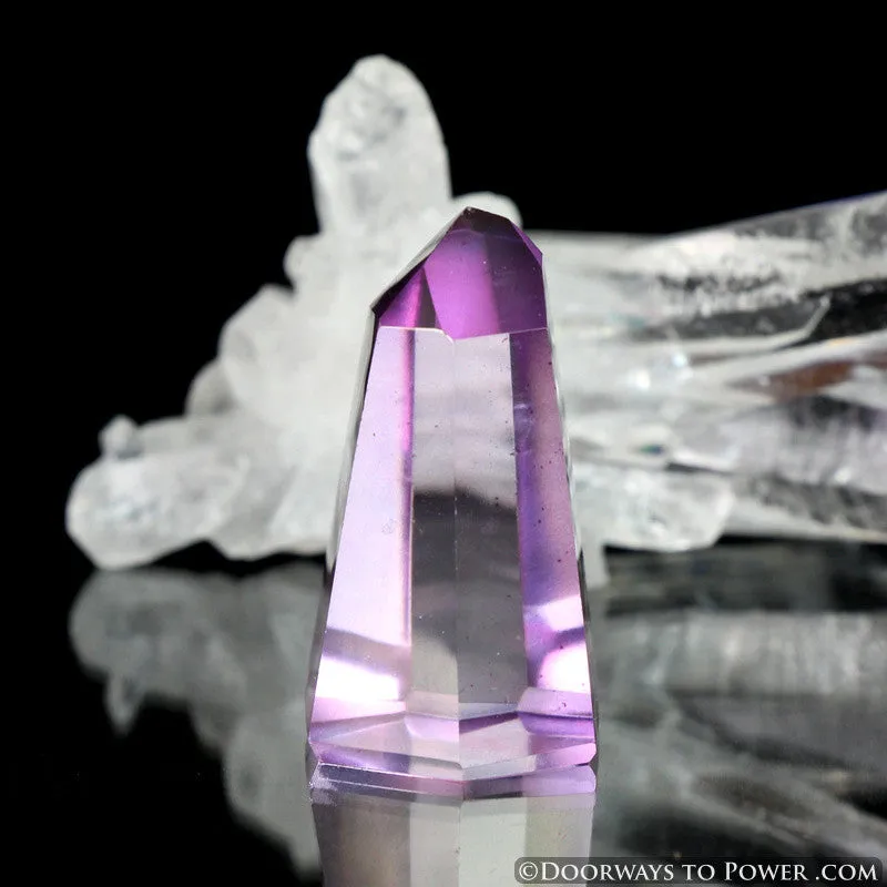 Raspberry Rose Aura Quartz Crystal Point 'Adoration'