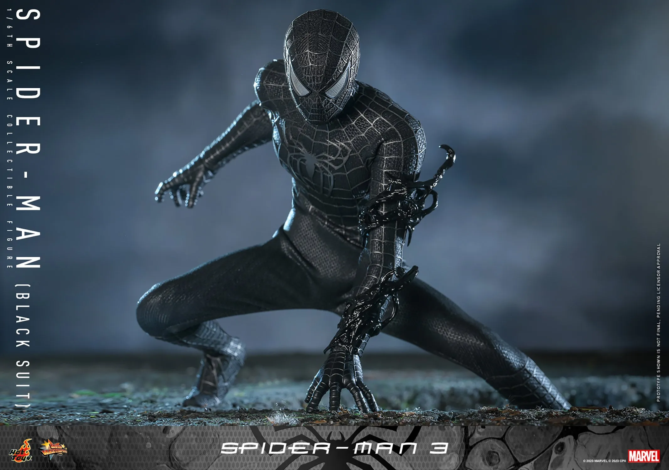 Spider-Man (Black Suit) 1/6 Scale Figure by Hot Toys