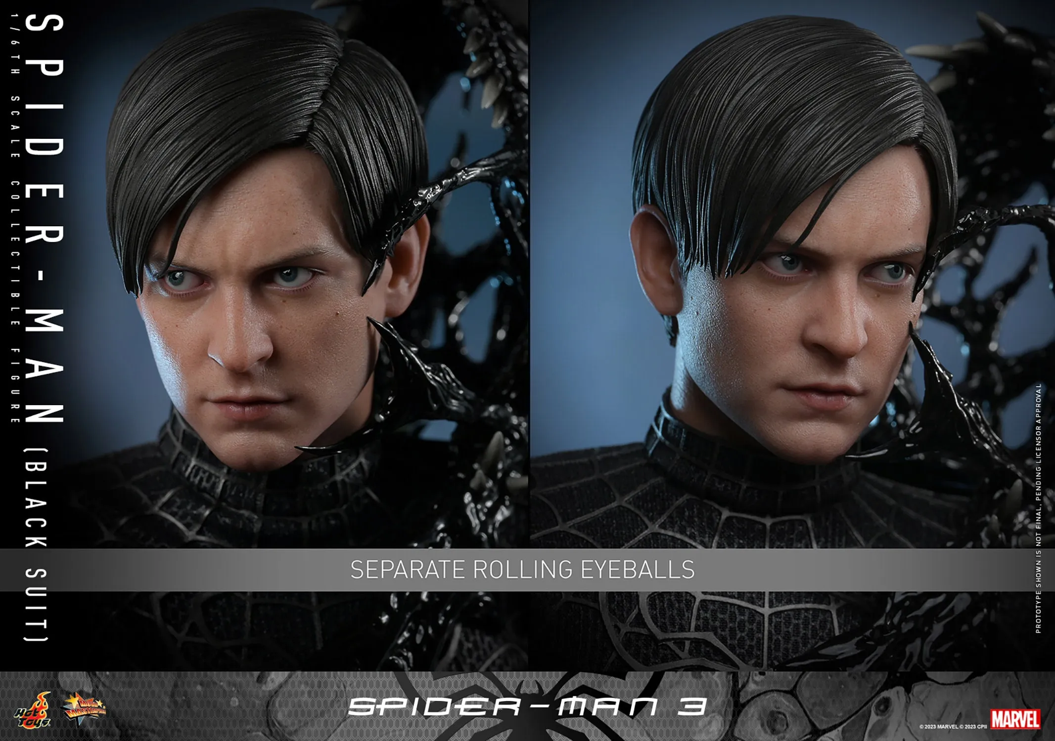 Spider-Man (Black Suit) 1/6 Scale Figure by Hot Toys