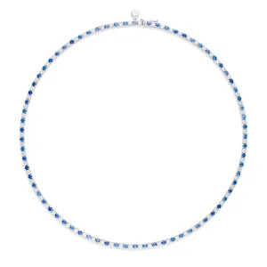 Tennis | Classic Diamond and Sapphire Tennis Necklace