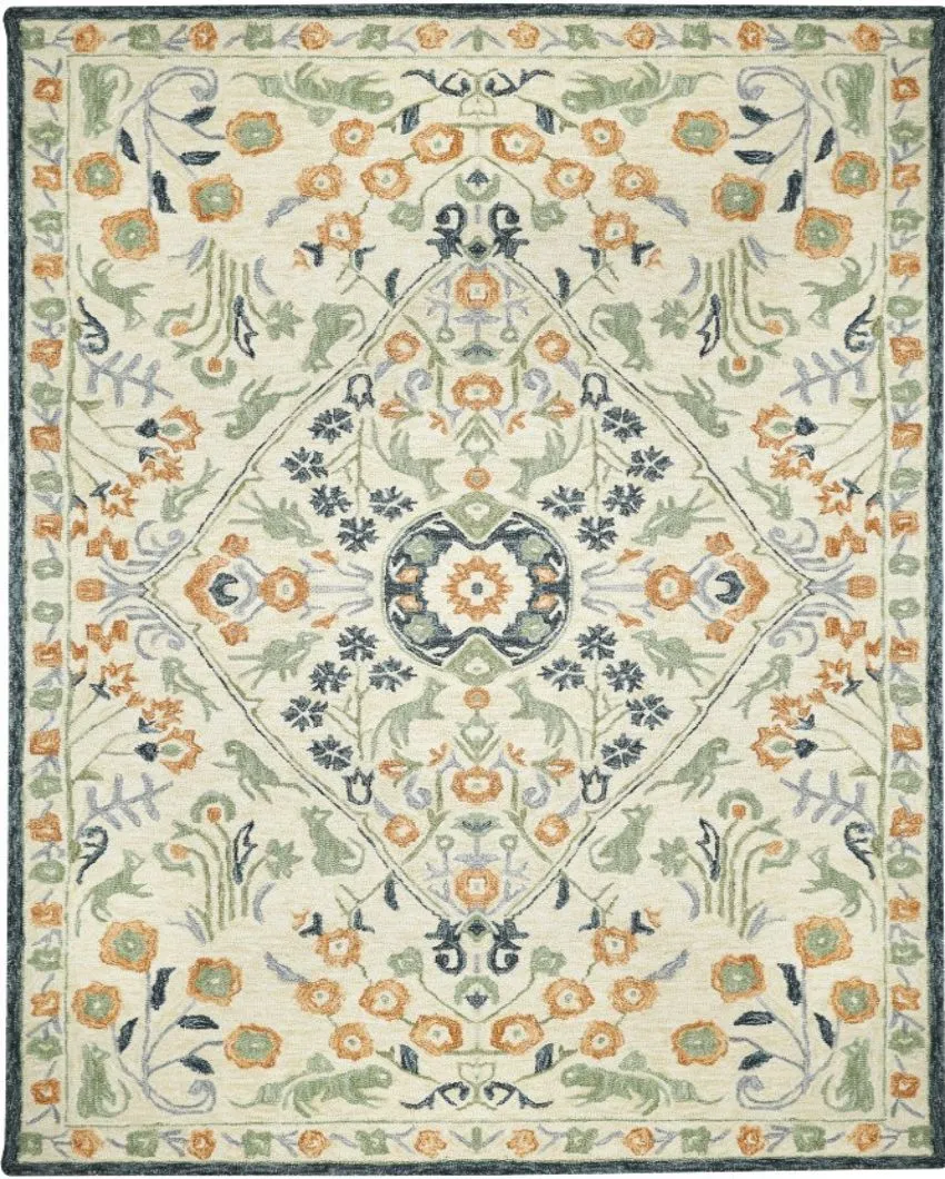 Traditional Hand Tufted Wool Carpet Timeless Appeal | 5 x 8 Feet