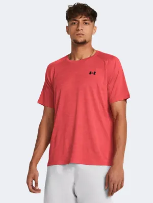 Under Armour Tech Textured Men Training T-Shirt Red Solstice/Black