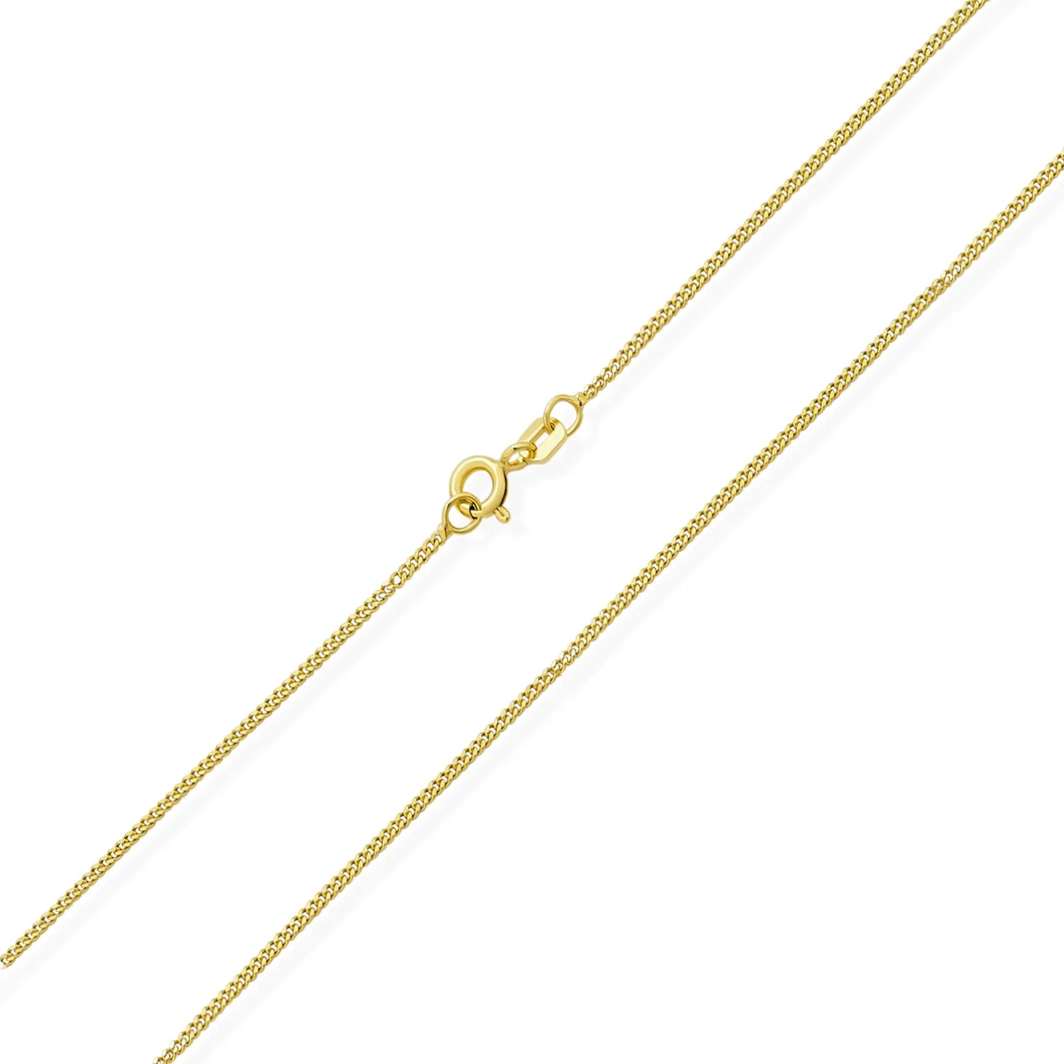 Unisex 2MM Miami Cuban Curb Chain Necklace 14K Gold Plated