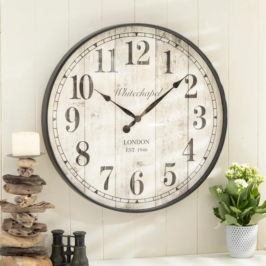 Vintage Whitechapel Wall Clock - Arabic Numerals