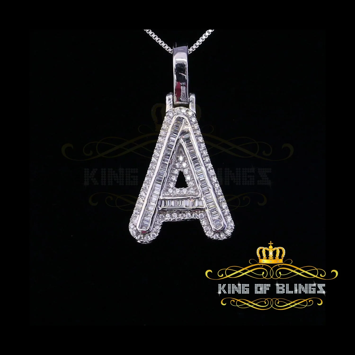 White Beautiful Custom intial Pendant Gift all Occasion Silver Cubic Zirconia