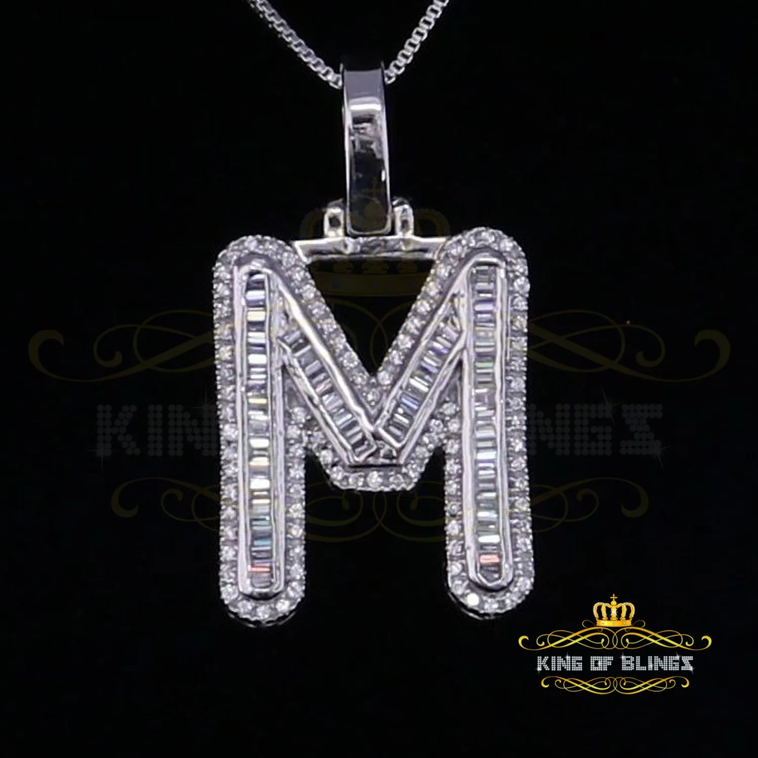 White Beautiful Custom intial Pendant Gift all Occasion Silver Cubic Zirconia