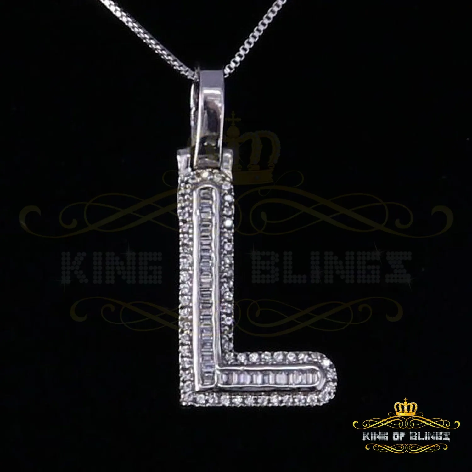 White Beautiful Custom intial Pendant Gift all Occasion Silver Cubic Zirconia