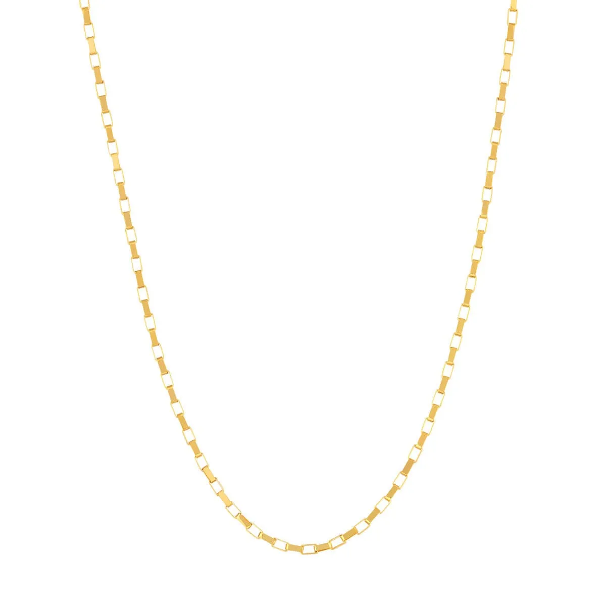 Yellow Gold Long Link Box Chain